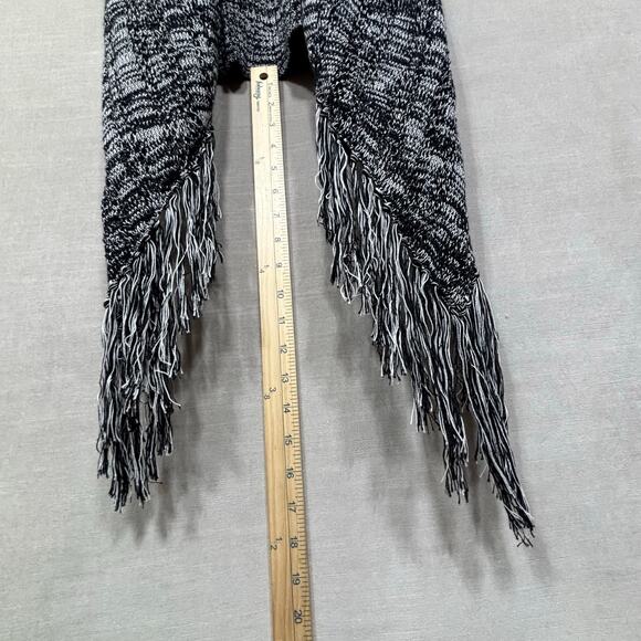 NWT Vanity Y2K Open Front Hooded Sweater Vest Size Medium Fringe Indie Retro - Picture 7 of 9